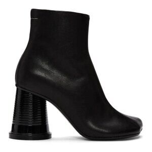Rare MM6 Maison Martin Margiela Black Cup Heel Boots - 36.5 - NWT